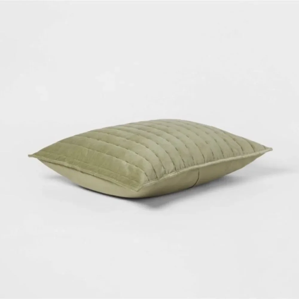 Threshold Channel Stitched Velvet Quilted Bed Pillow Shams